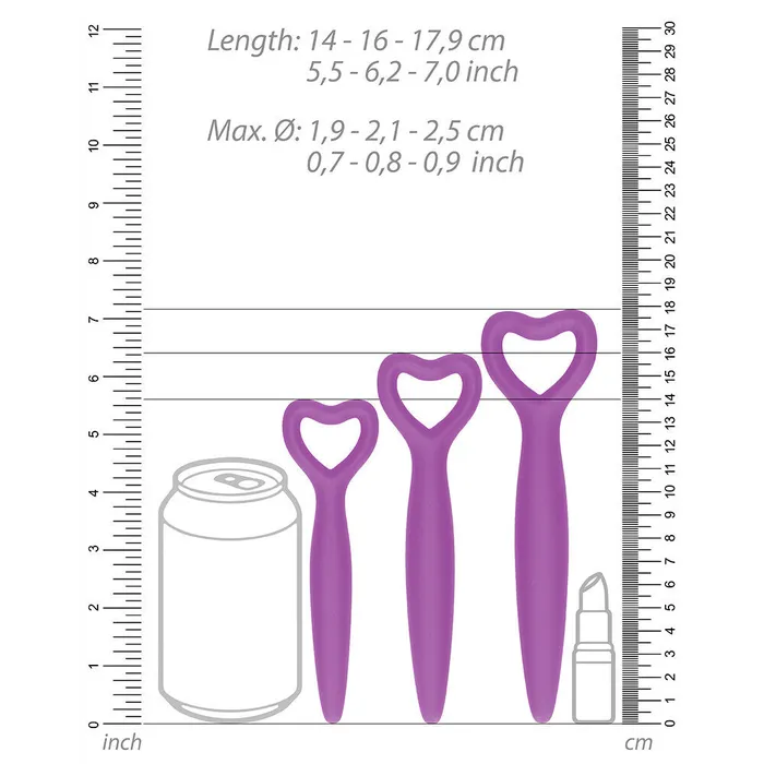 Ouch Silicone Vaginal Dilator Set Purple | Shots Toys Anal Ouch Silicone Vaginal Dilator Set Purple | Shots Toys Anal