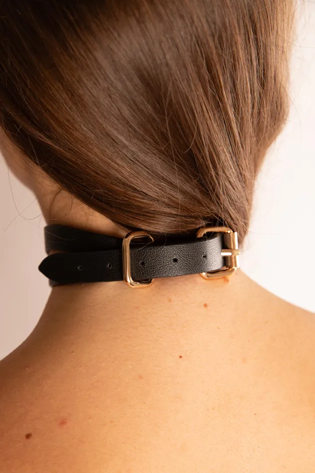 Baddie Collare con Anello in Eco Pelle | EDC Female Sex Toys