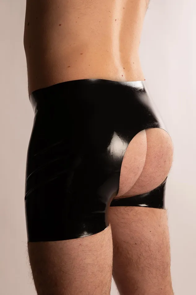 Boxer Aperto in Latex Nero RIMBA Female Sex Toys