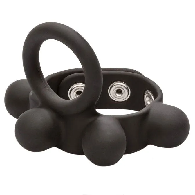 California Exotic Male Sex Toys Medium Weighted Penis Ring and Ball Stretcher