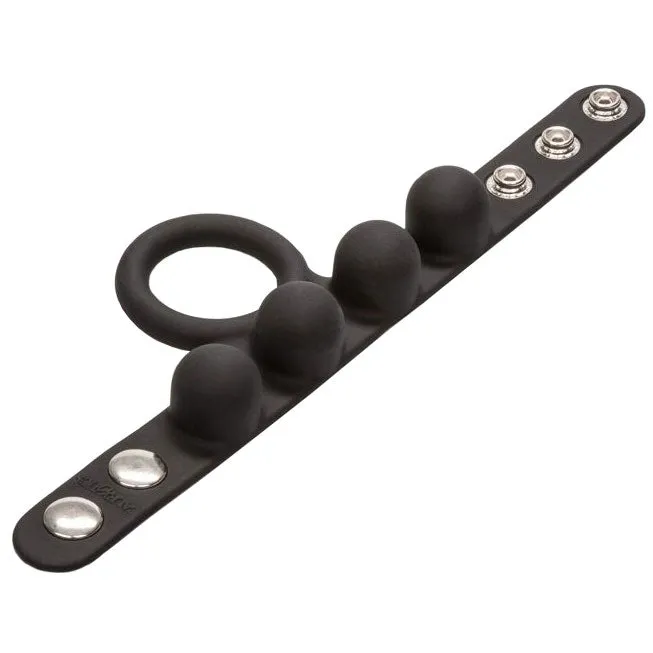 California Exotic Male Sex Toys | Medium Weighted Penis Ring and Ball Stretcher