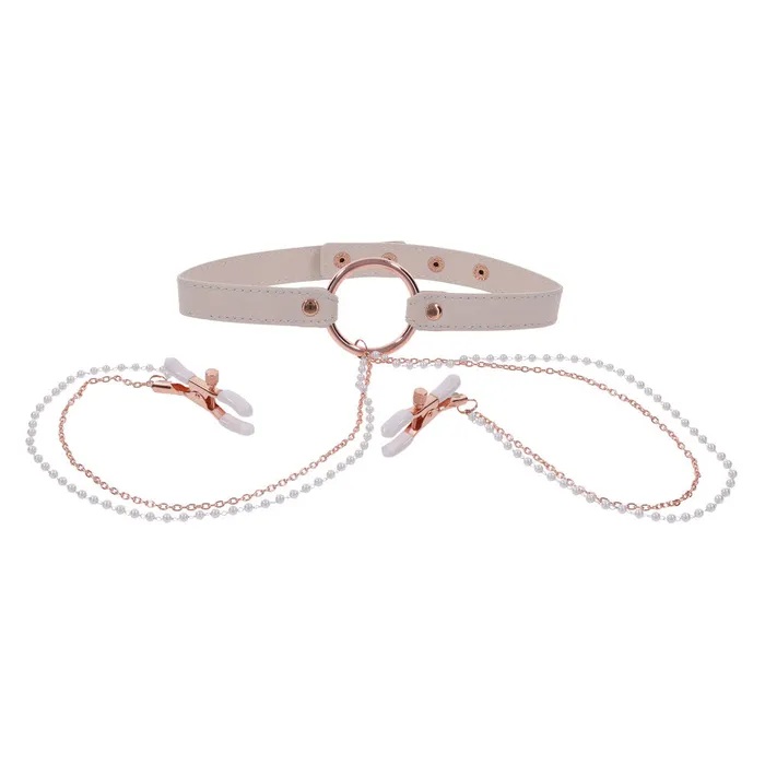 Couples | Sportsheets Sex and Mischief Collar with Nipple Clamps