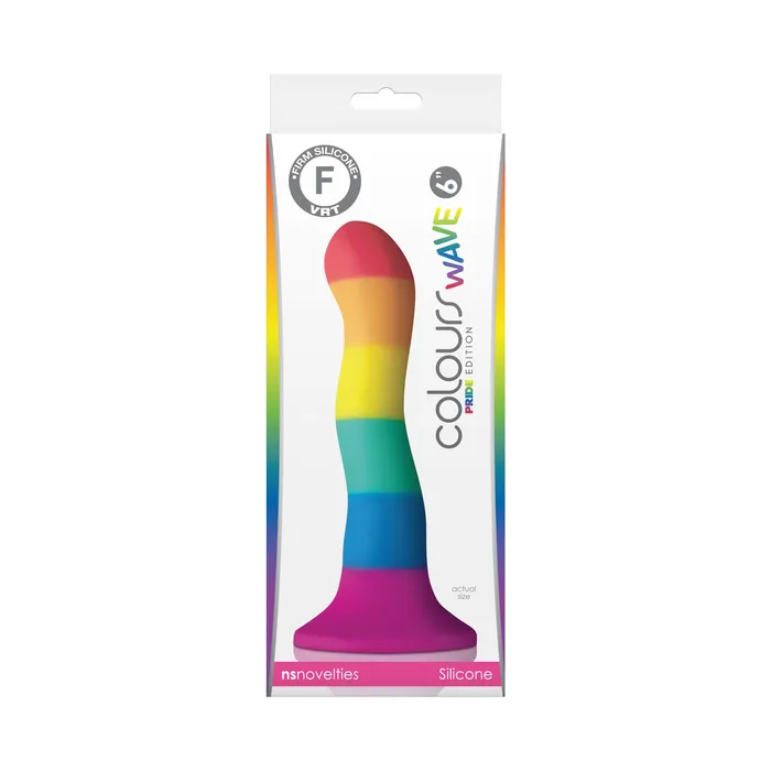 E-Z Sensations Dildos | Colours - Wave - Pride Edition - 6 Inch Dildo - Rainbow E-Z Sensations Dildos | Colours - Wave - Pride Edition - 6 Inch Dildo - Rainbow