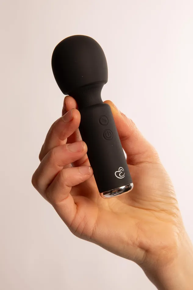 Female Sex Toys EDC Mini Wand Massaggiante in Silicone Nera