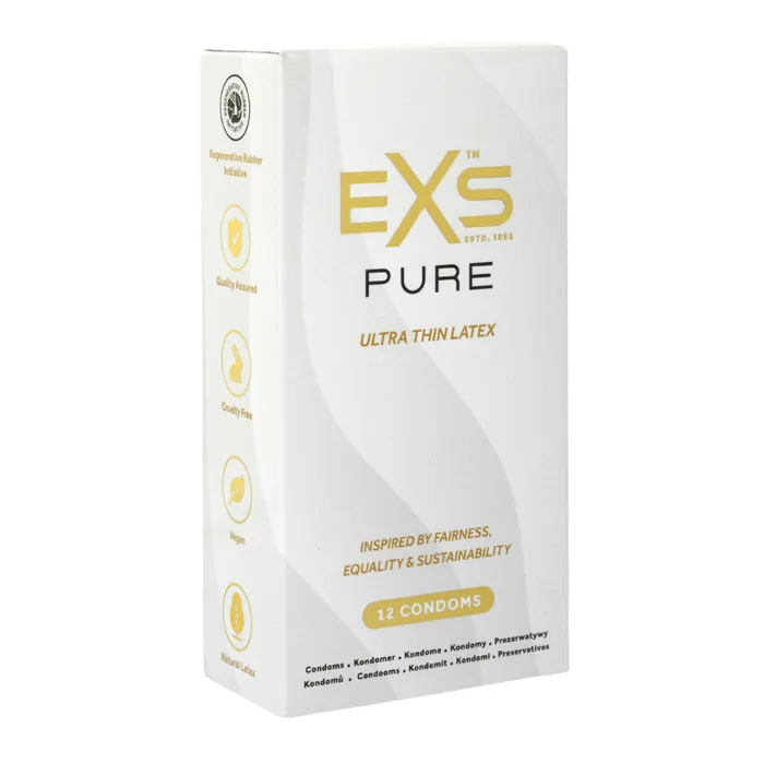 Female Sex Toys EXS Pur Ultra Thin Latex Condoms 12 Pack Exs Condoms