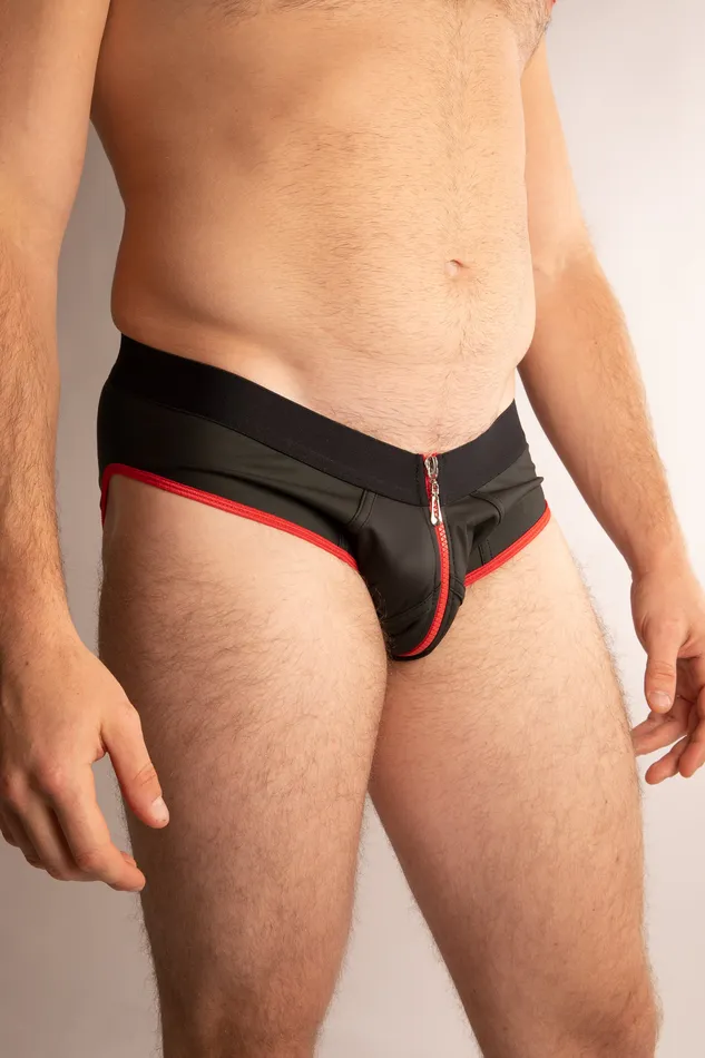 Female Sex Toys ORION Jockstrap con Cerniera in Neoprene Nero
