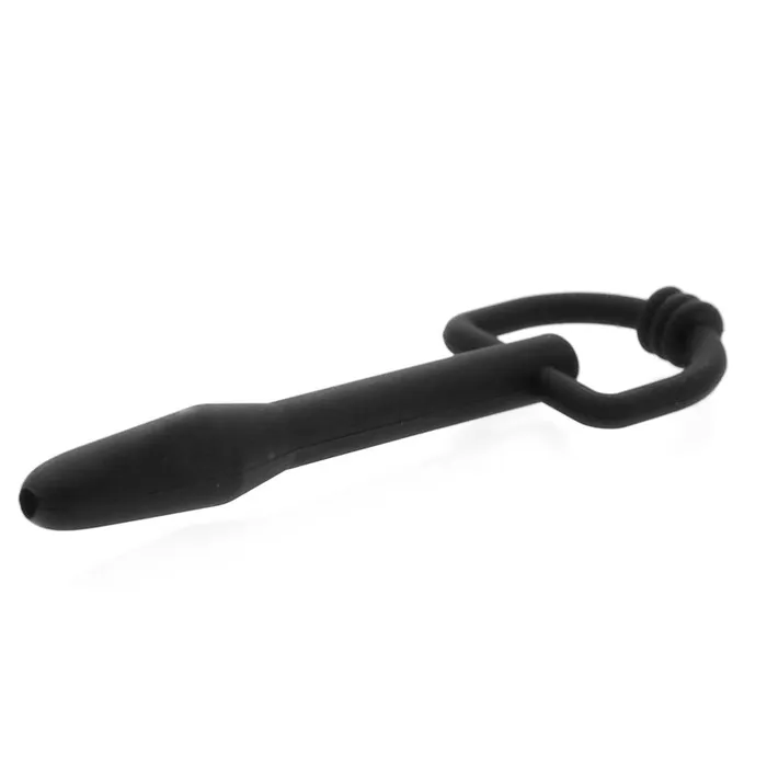 Male Sex Toys Master Series The Hallows Silicone CumThru DRing Penis Plug