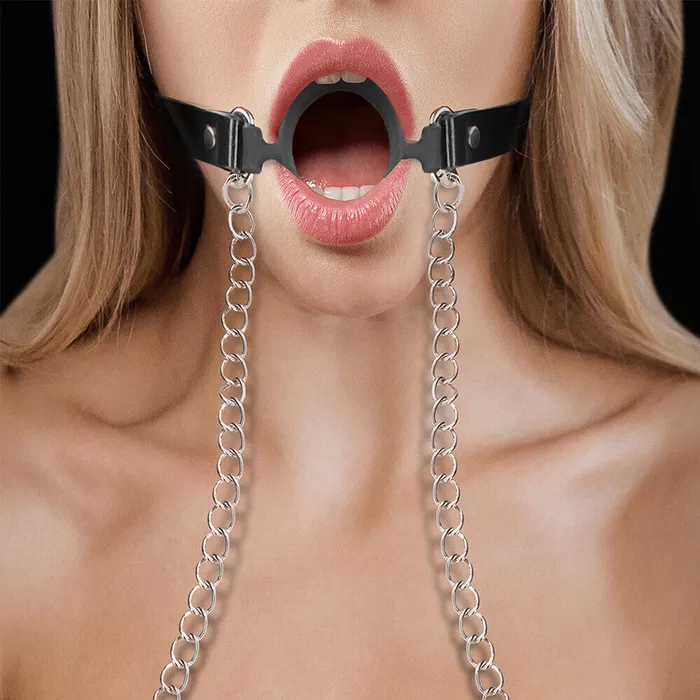 Ouch O Ring Gag With Nipple Clamps | Shots Toys Couples Ouch O Ring Gag With Nipple Clamps | Shots Toys Couples