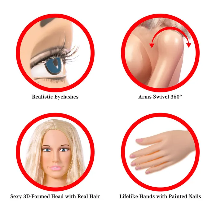 PipeDream Male Sex Toys | Pipedream Extreme Dollz Hannah Harper LifeSize Love Doll