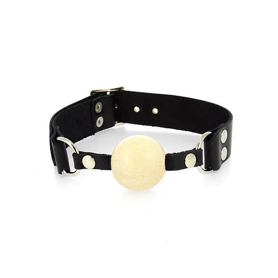 Rimba Male Sex Toys | Leather Gag With Wooden Ball Rimba Male Sex Toys | Leather Gag With Wooden Ball