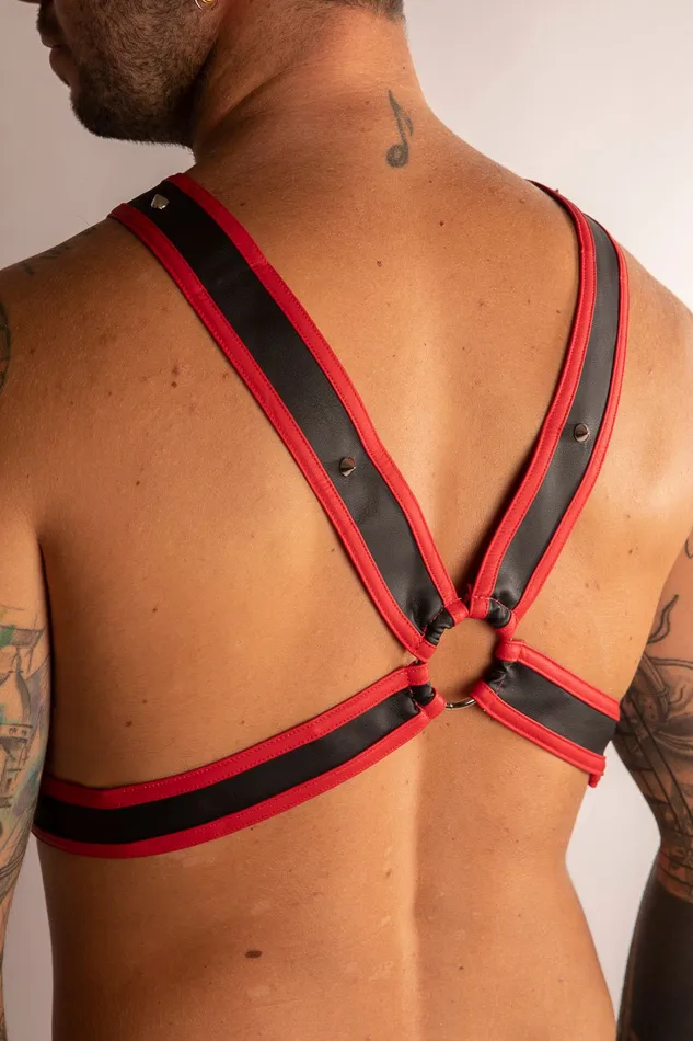 SCALA Female Sex Toys | Harness con Catene in Ecopelle Rosso