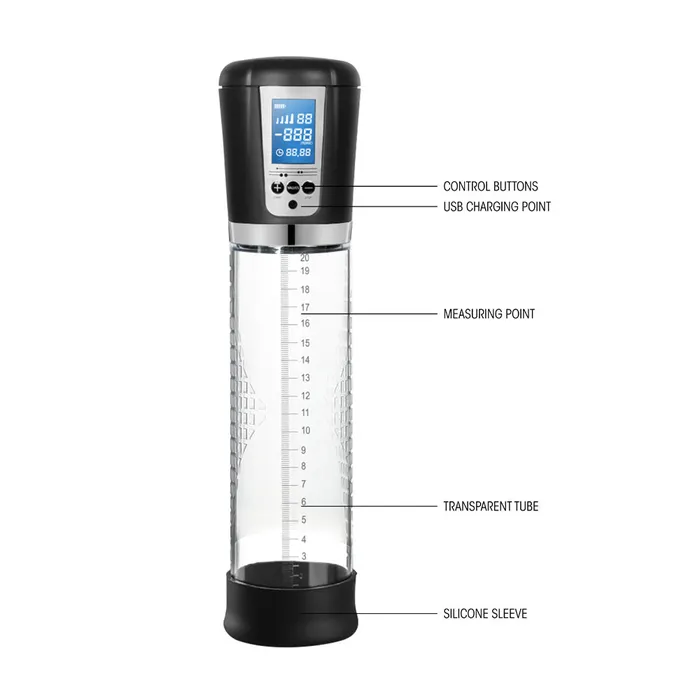Shots Toys Male Sex Toys | Premium Rechargeable Automatic LCD Penis Pump