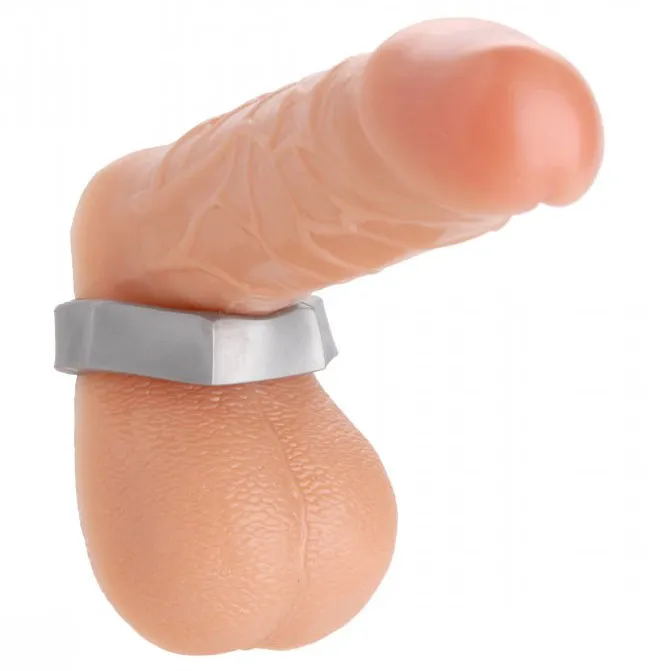 Silver Hex Heavy Duty Cock Ring and Ball Stretcher | Master Series Male Sex Toys Silver Hex Heavy Duty Cock Ring and Ball Stretcher | Master Series Male Sex Toys